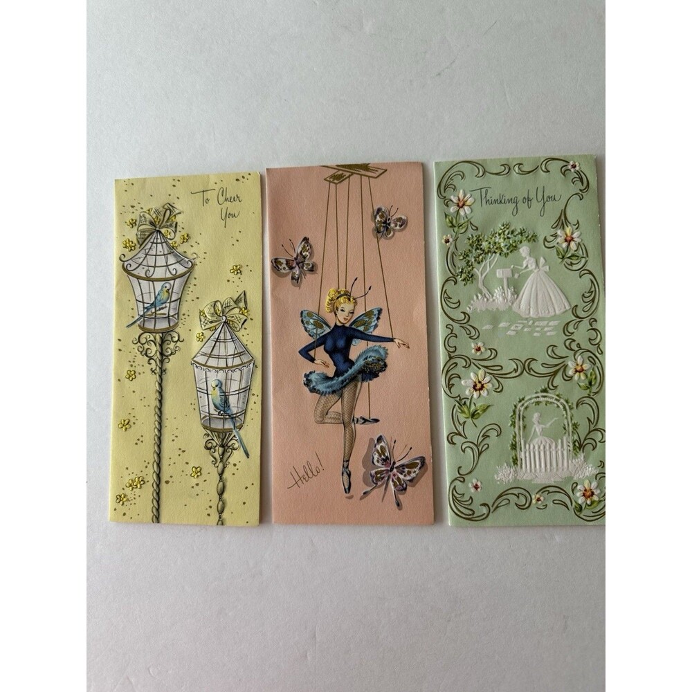 Lot Of 8 Vintage Greetings Cards Never Used Without Envelopes Made In USA